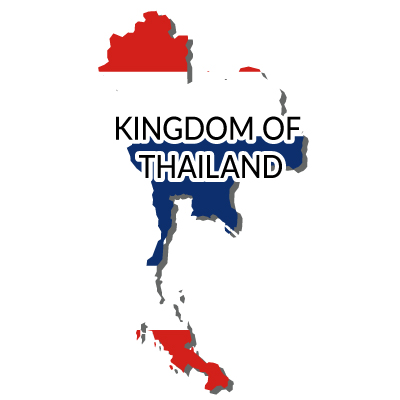 タイ王国無料フリーイラスト｜英語・国旗付